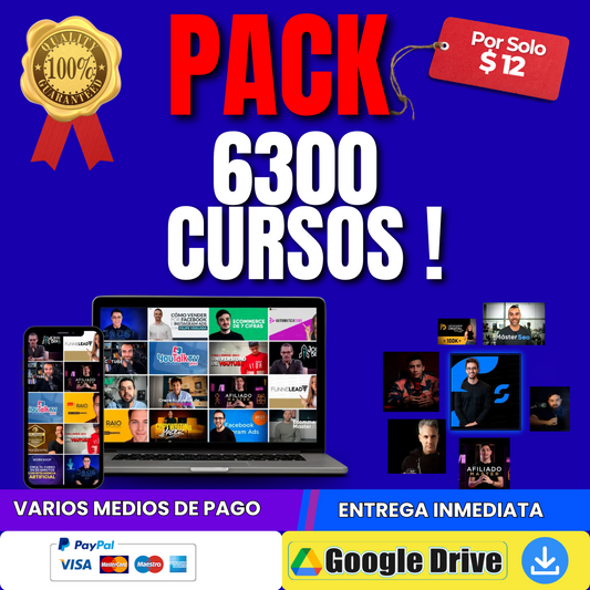6300 Cursos Pago Único